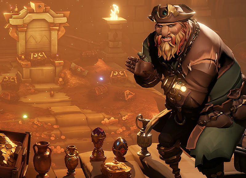 pirate qui se frotte les mains pour l'événement Gold rush