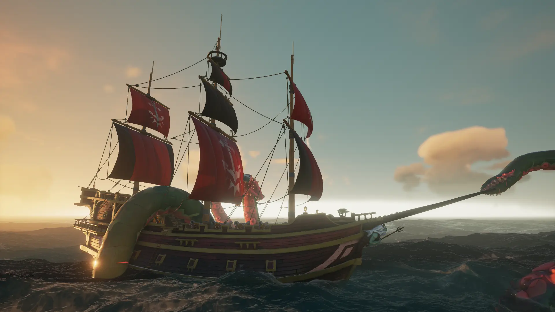 Les événements émergents : Un galion se fait enserrer par le kraken
