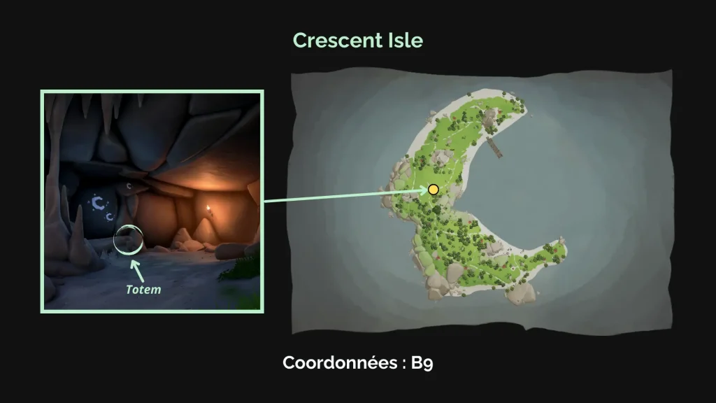 Cache ancienne de Crescent isle