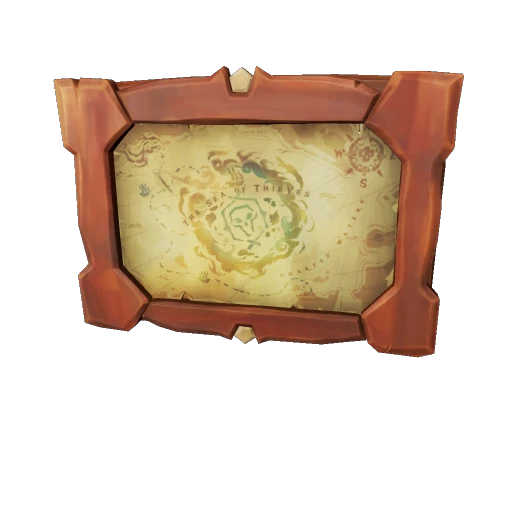 Carte originale de Sea of Thieves, trouvée sur Old Sailor's Isle et avec laquelle les pirates arrivaient autrefois