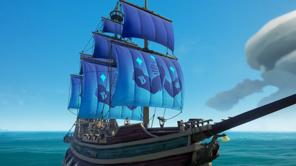 Voiles de bonded brawlers. Des voiles bleutées avec deux bras bleus foncés qui se serrent la main.