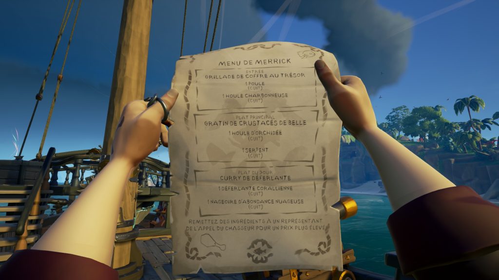 Demande de recette de Merrick : le menu