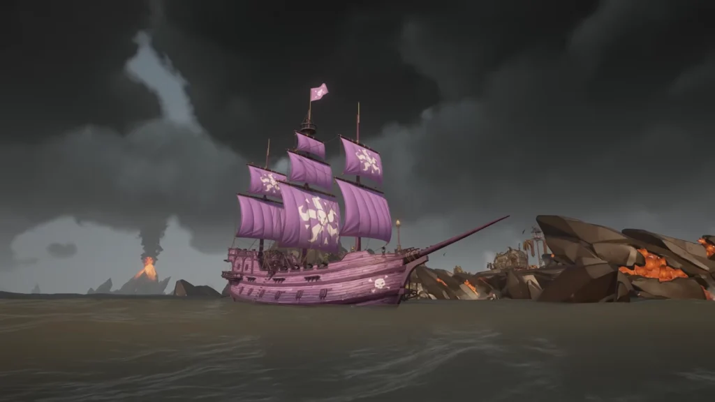 ensemble de navire de l'inébranlable violet