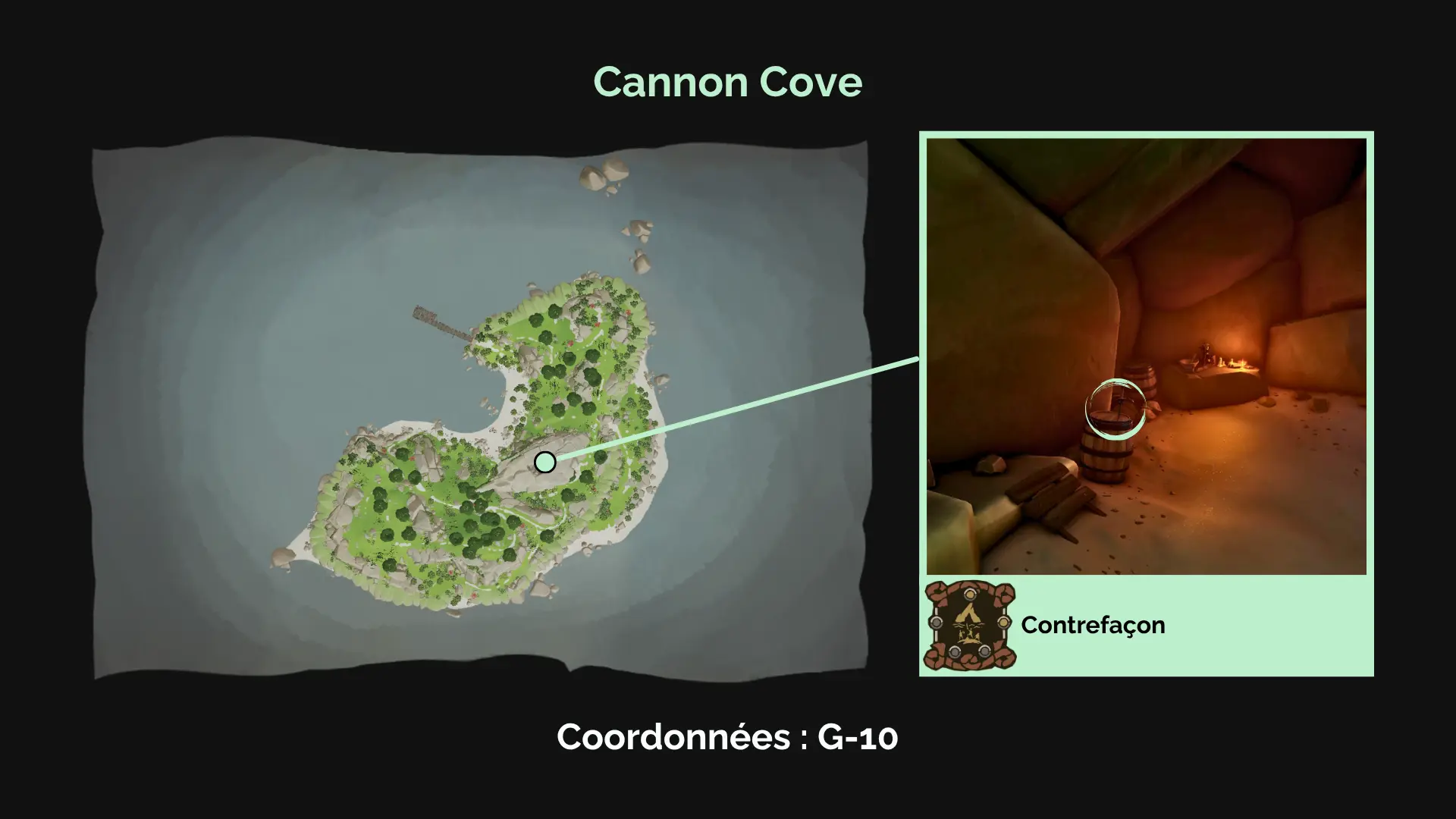 Contrefaçon : Sur Cannon Cove, un pirate frappait de la fausse monnaie, avec pour tout atelier un tonneau.