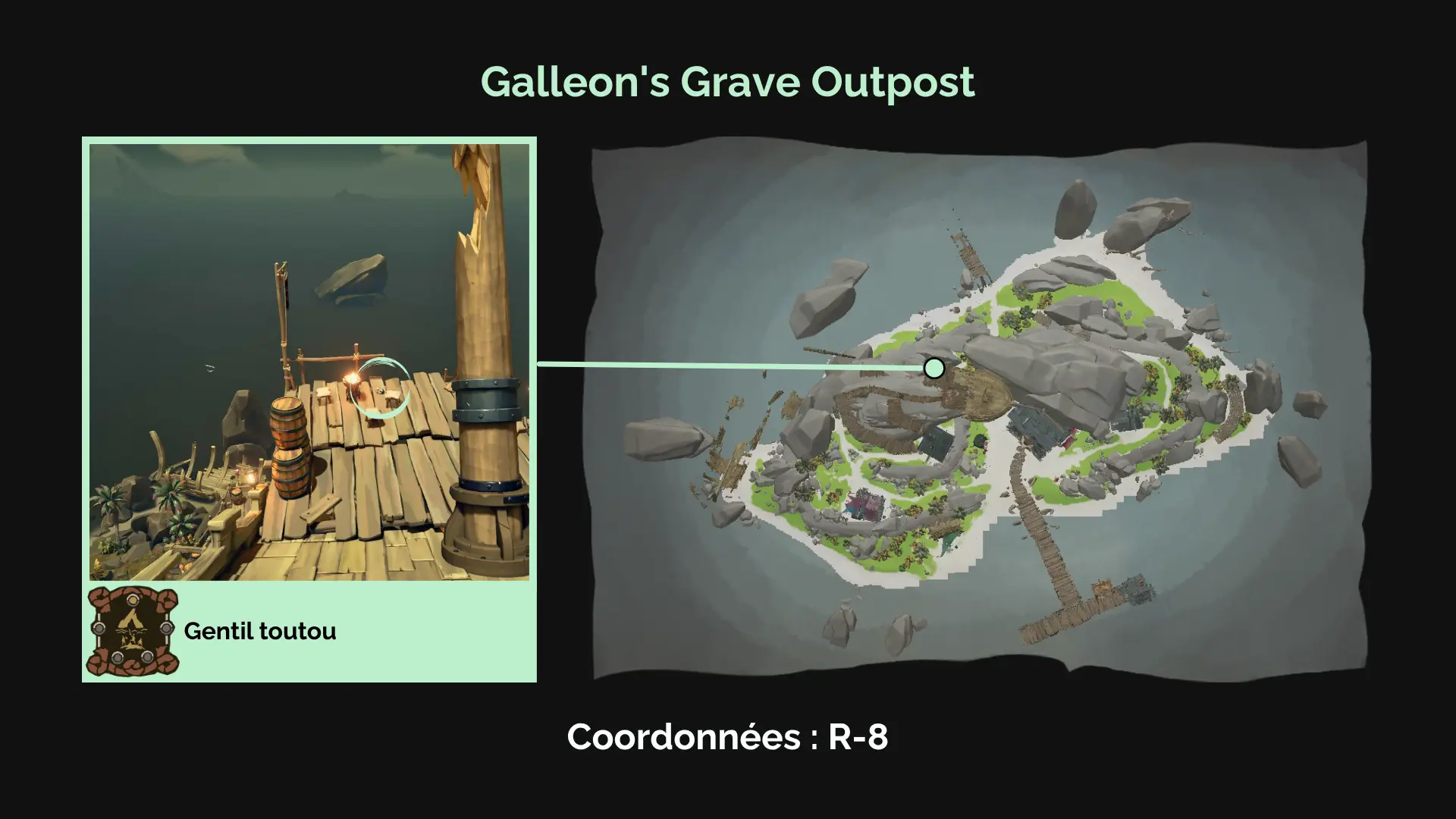 Gentil toutou : Sur Galleon's Grave, en haut de l'épave, vivait un chien adorablement légendaire.