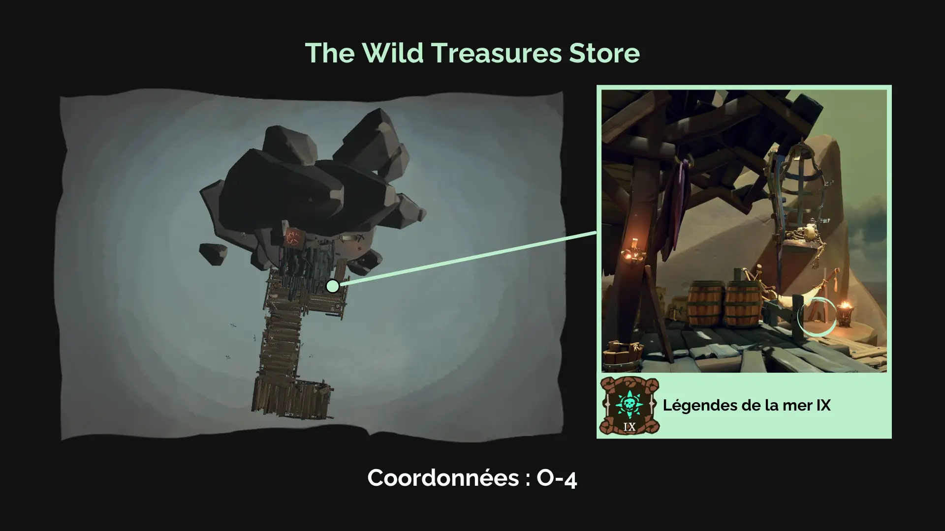 Légendes de la mer IX : Trouvez le livre d'Umbra au magasin Wild Treasures, un seapost dans les Wilds.