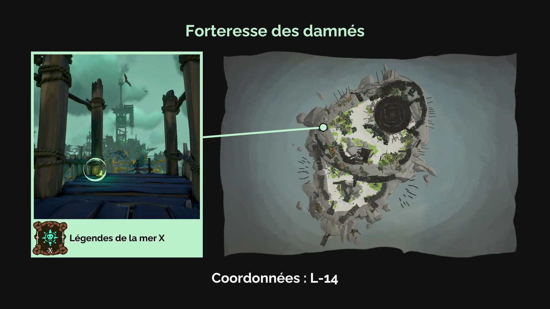 Légendes de la mer X : Trouvez le livre d'Umbra qui évoque le surnaturel, dans la Forteresse des damnés.