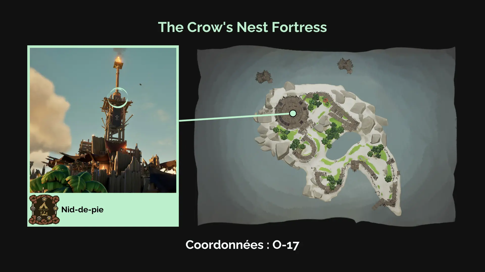 Nid-de-pie : Aussi haut qu'une vigie, sur la fortresse Crow's Nest…