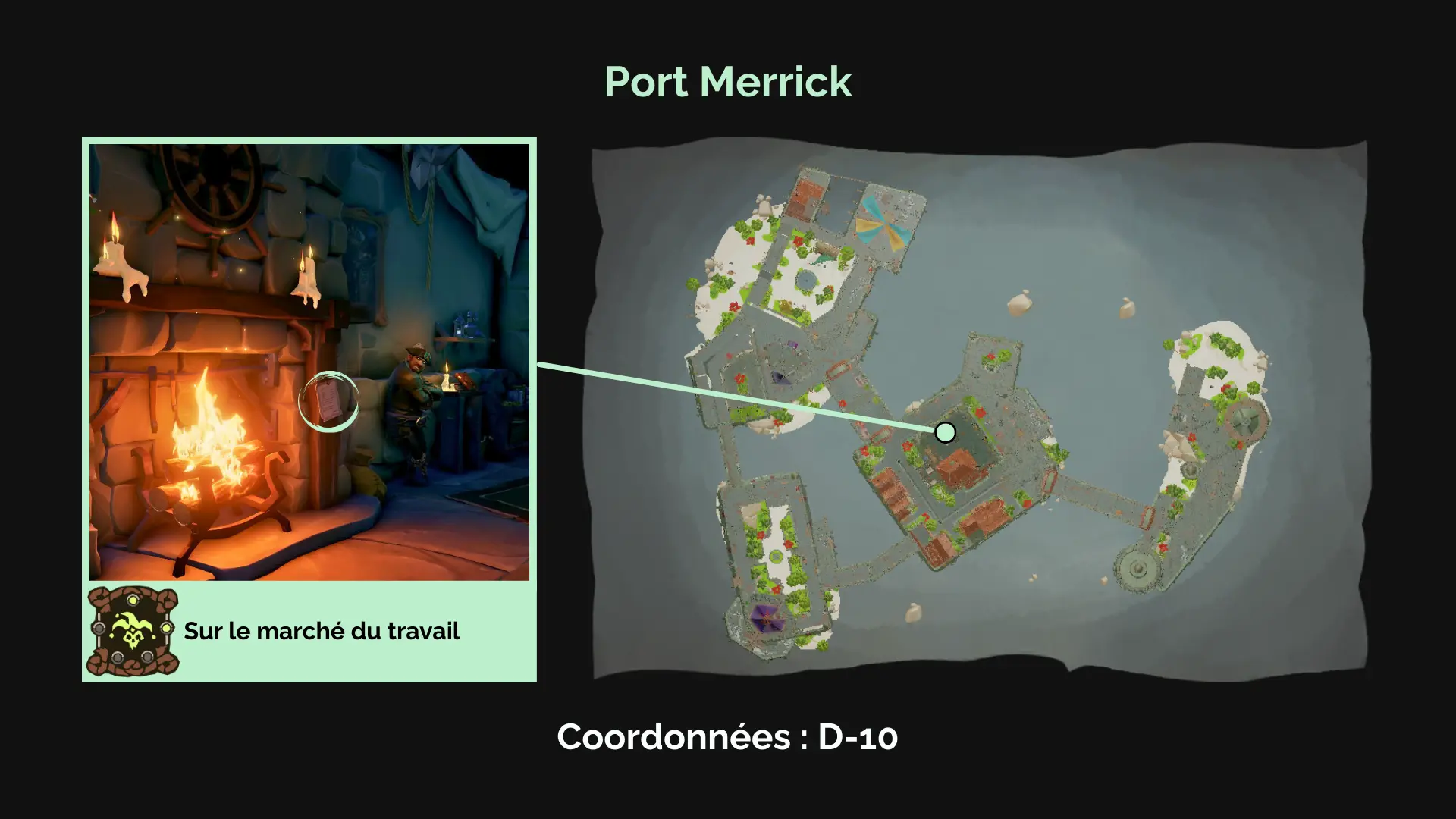 Sur le marché du travail : À Port Merrick, il est facile de former un équipage quand les pirates font leur réclame à la taverne.