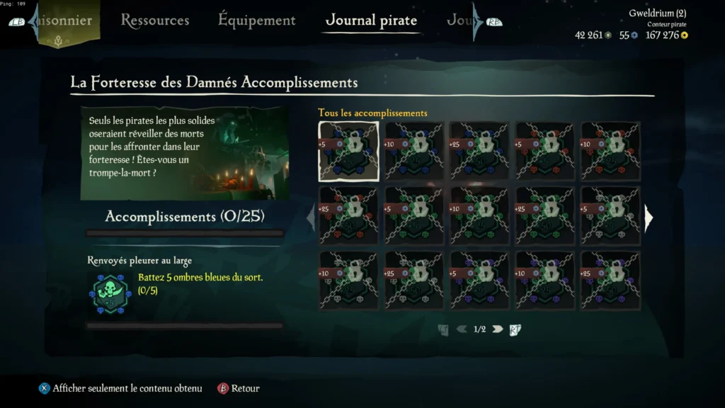 La Forteresse des Damnés : liste des indices