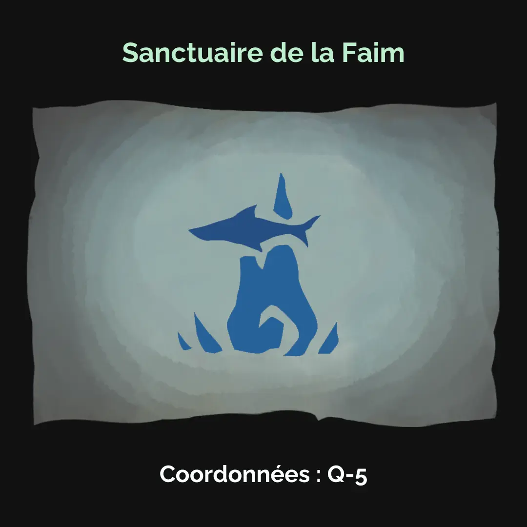 Le Royaume immergé : Vous avez découvert le Sanctuaire de la Faim dans le Royaume immergé.