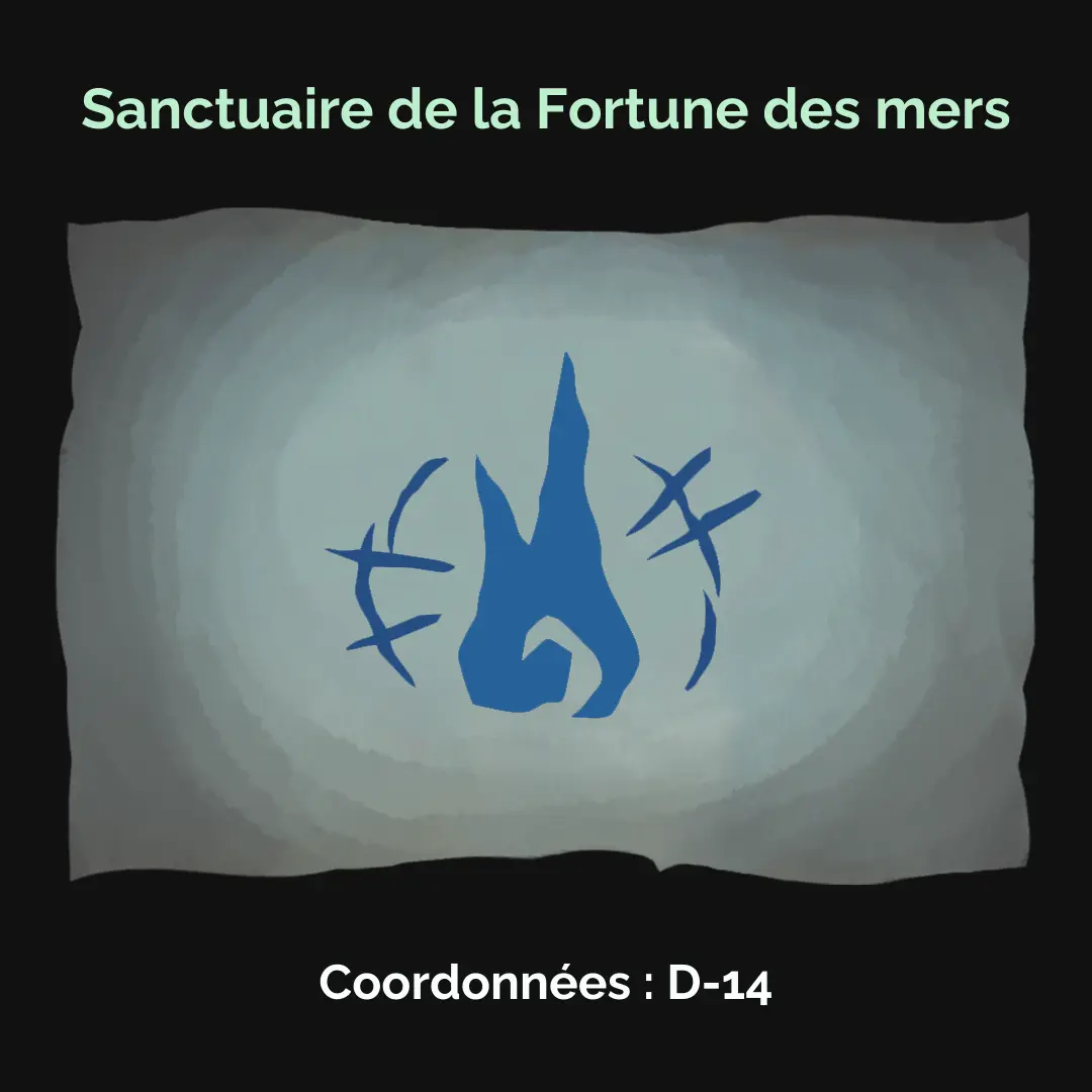 Le Royaume immergé : Vous avez découvert le Sanctuaire de la Fortune des mers dans le Royaume immergé.
