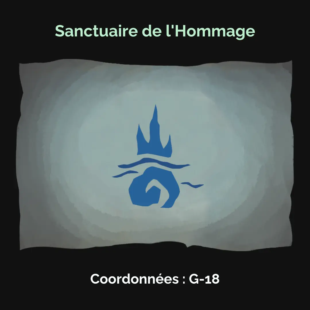 Le Royaume immergé : Vous avez découvert le Sanctuaire de l'Hommage dans le Royaume immergé.