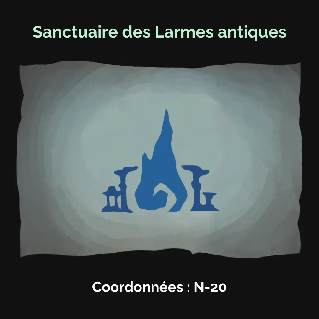 Le Royaume immergé : Vous avez découvert le Sanctuaire des Larmes antiques dans le Royaume immergé.