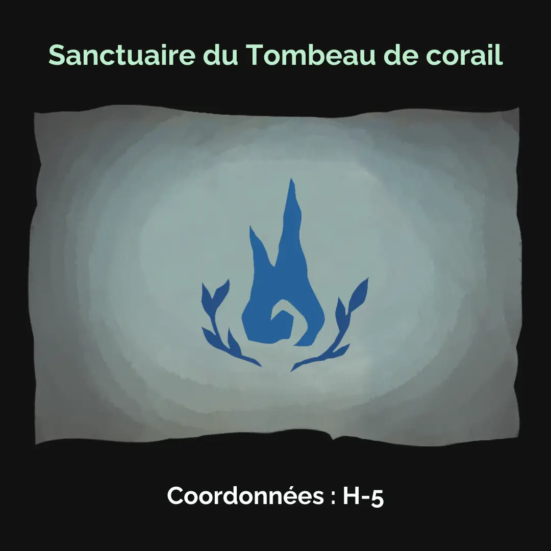 Le Royaume immergé : Vous avez découvert le Sanctuaire du Tombeau de corail dans le Royaume immergé.