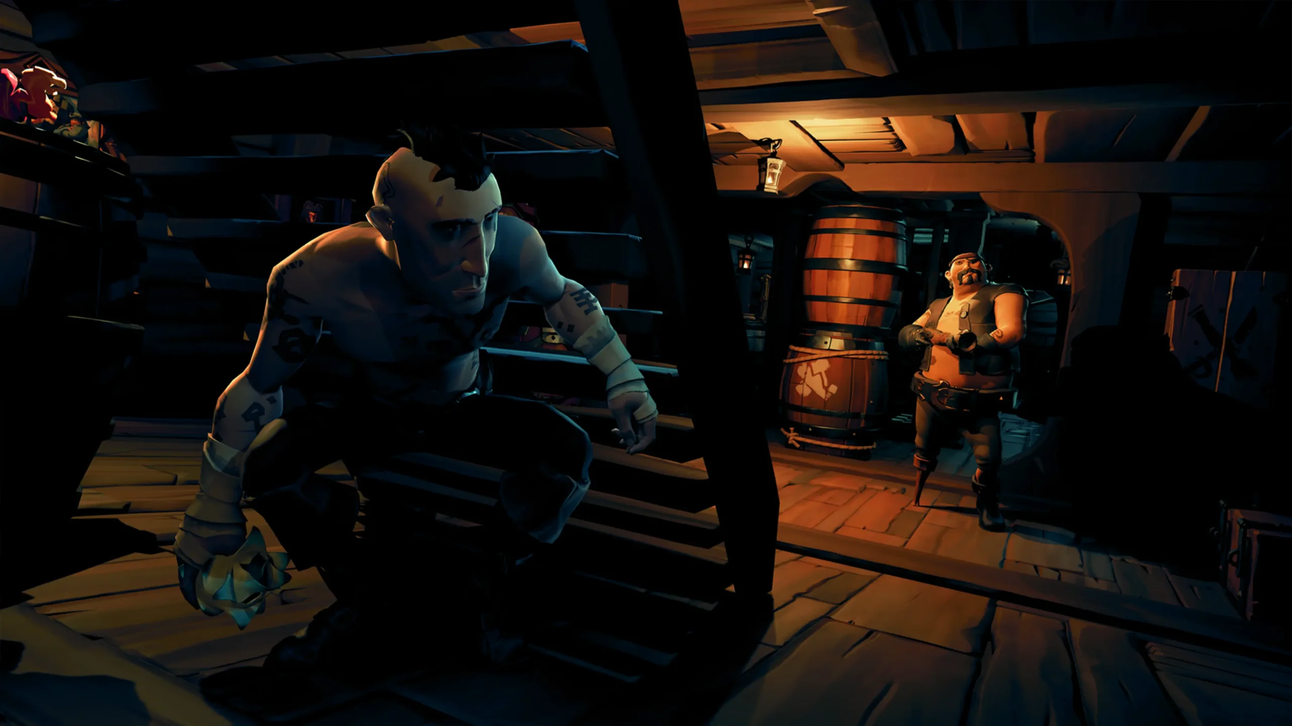 Pirates malicieux : S'accroupir