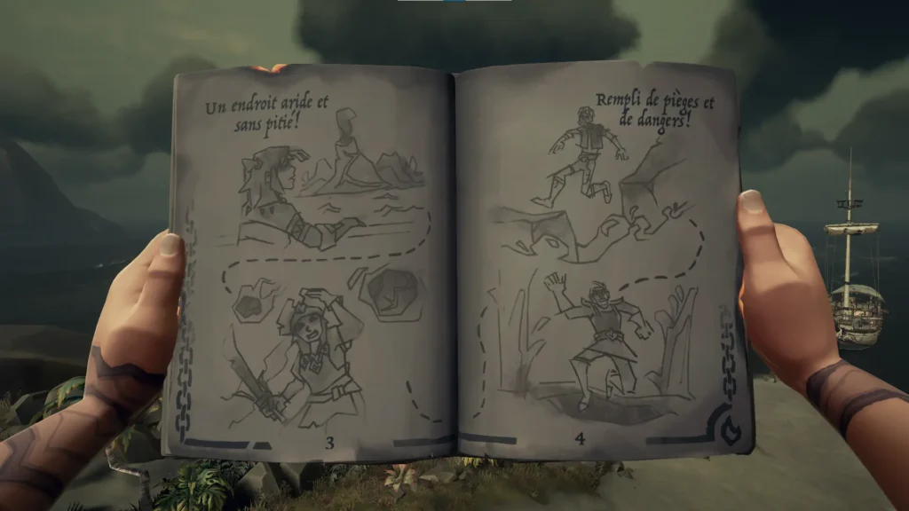 pages 3 à 4 du livre de quête de cœur ardent