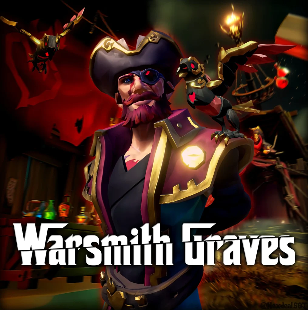 montage de Nexdeal, le pirate "Warsmith Graves", vêtu aux couleurs des Os de la faucheuse