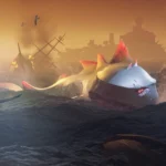 Image du Shrouded ghost sur coucher de Soleil
