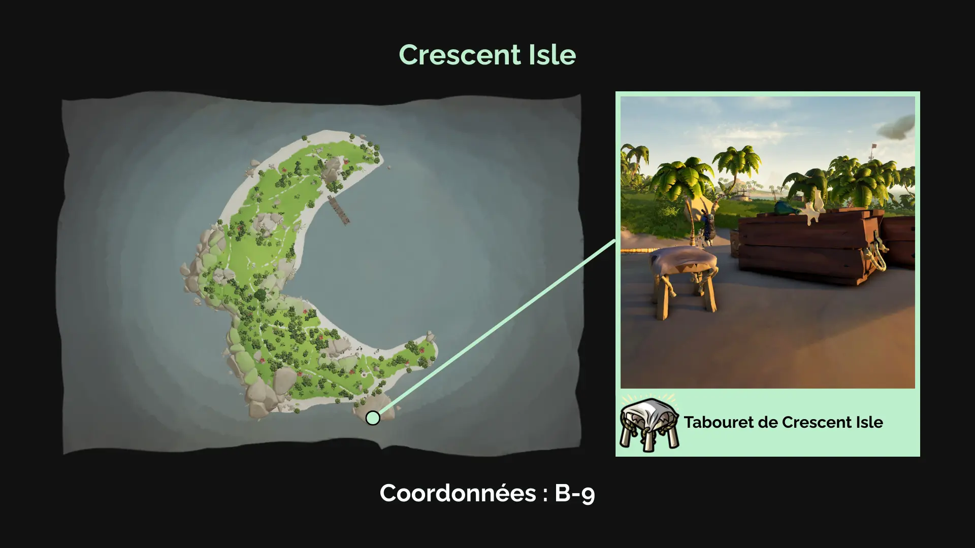 Tabouret de Crescent Isle