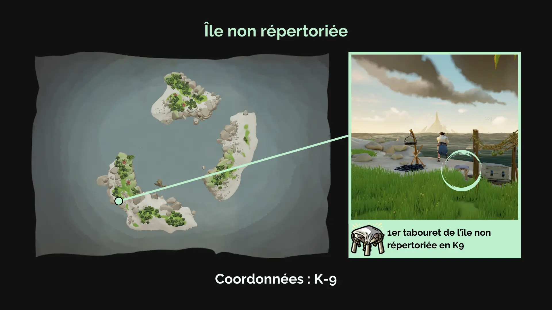 Premier tabouret de l’île non référencée en K9