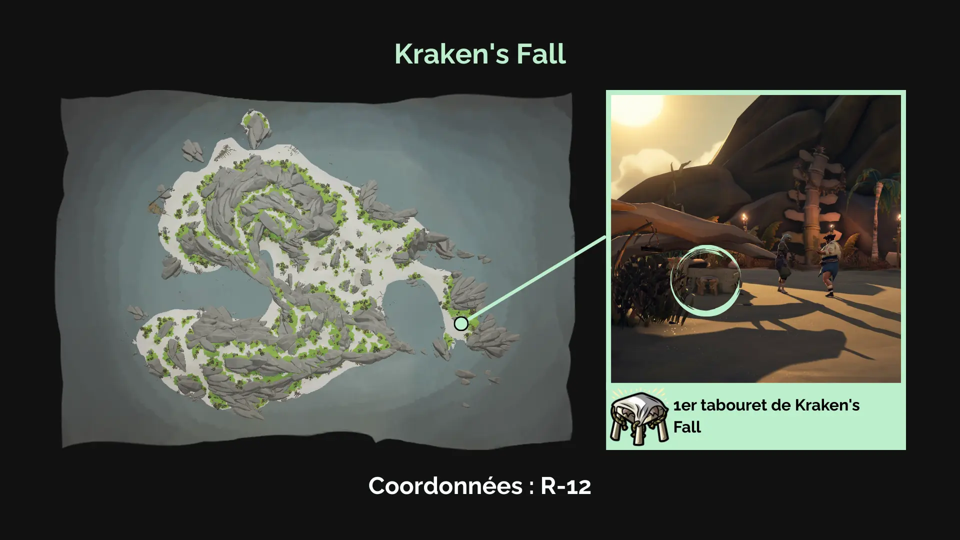 Premier tabouret de Kraken's Fall
