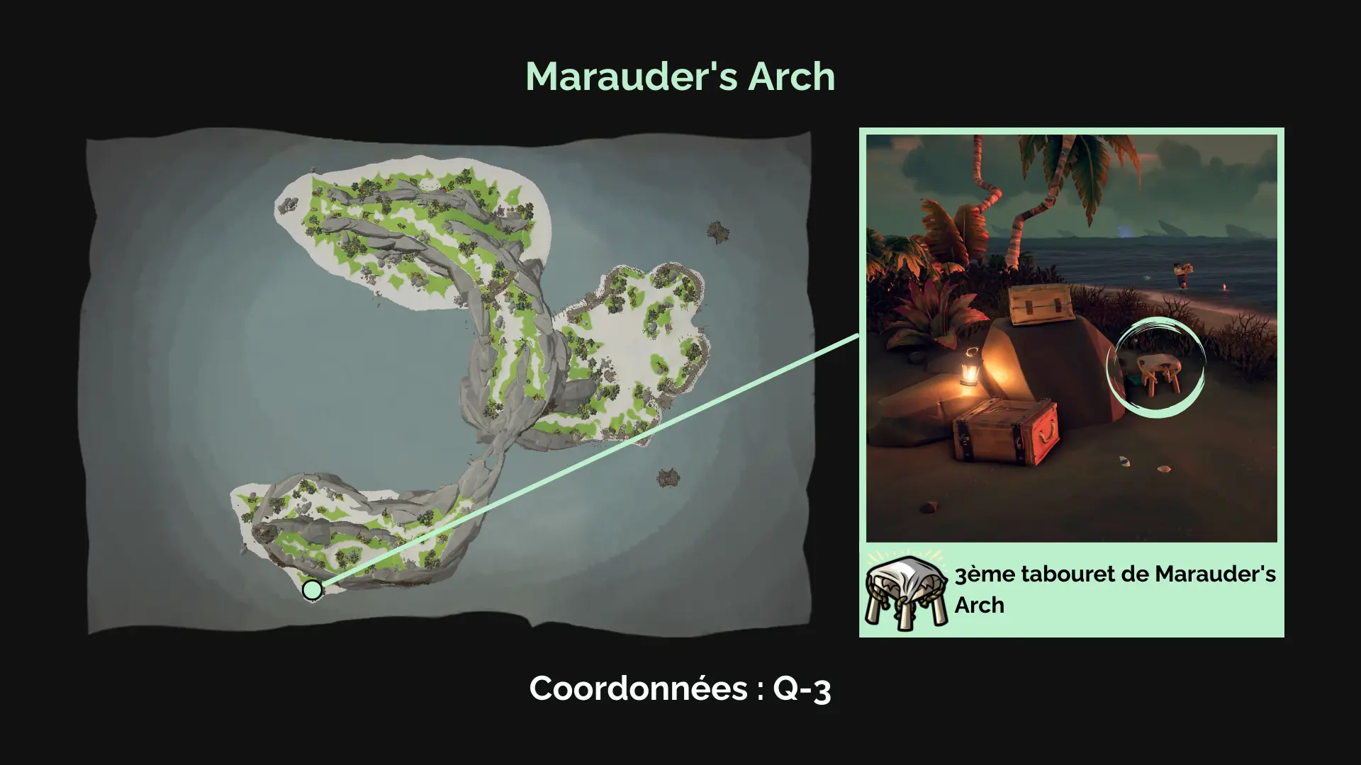 Troisième tabouret de Marauder's Arch