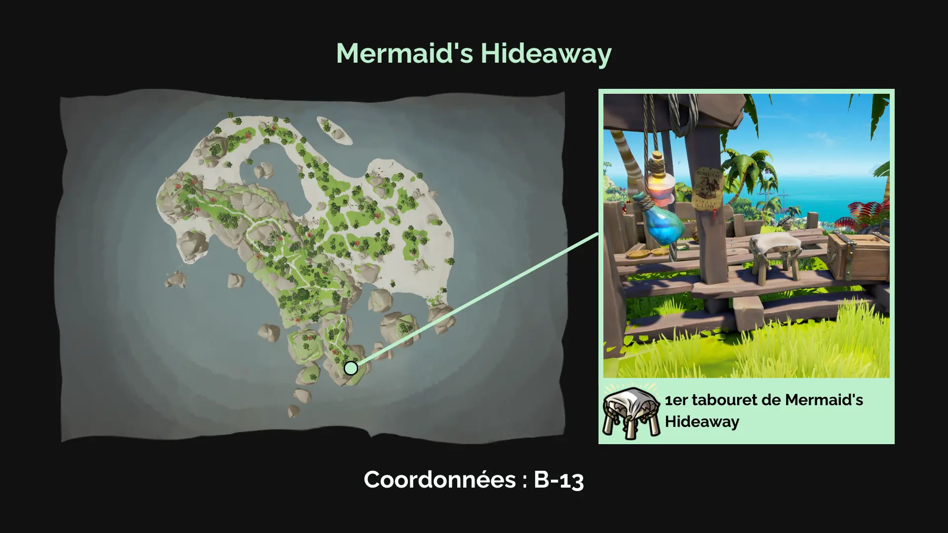 Premier tabouret de Mermaid's Hideaway