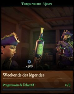 défi des 5 bouteilles légendaires du weekender